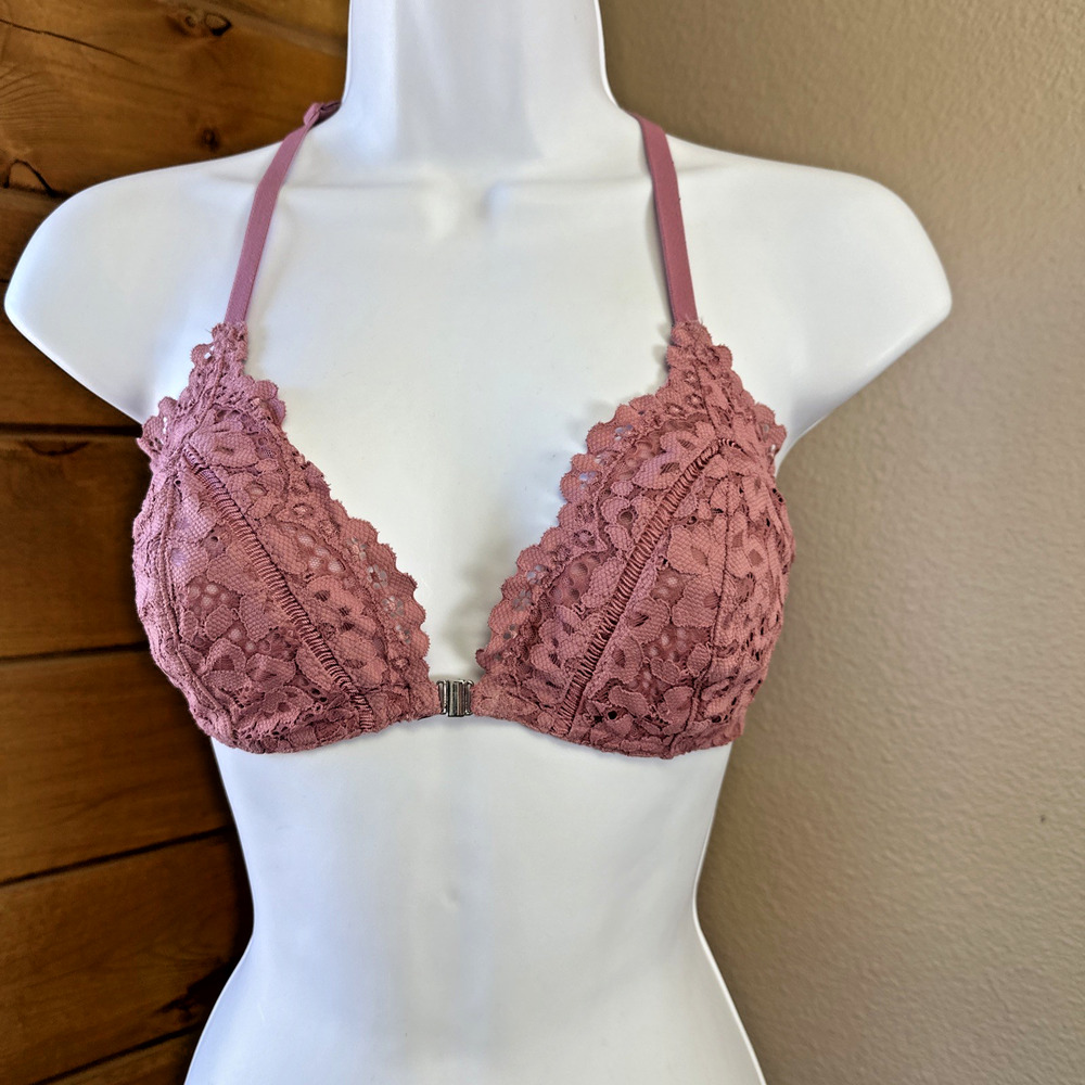 Victoria' Secret Women's Body Bra Lace Size 32 DD Front Clasp Racerback sexy